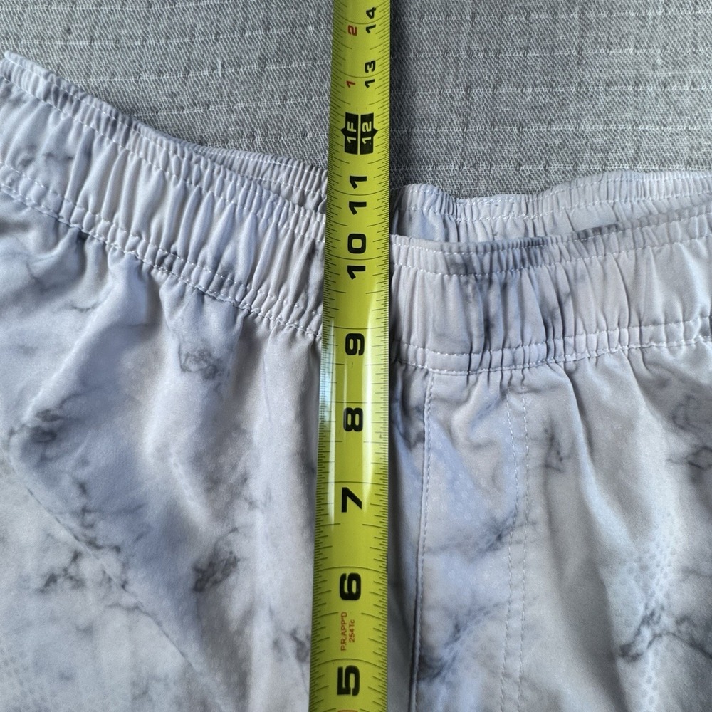 Legends Gym Performance Short Men L Marble 7" Linerless White Running Active - Picture 4 of 7